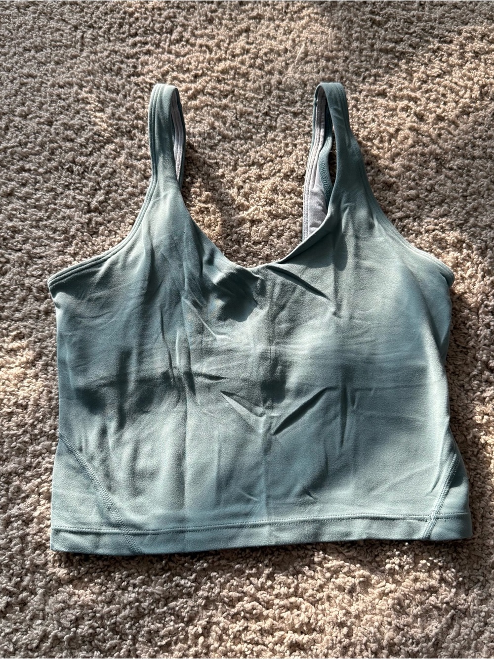 Women’s Sage Green Crop Tank Top